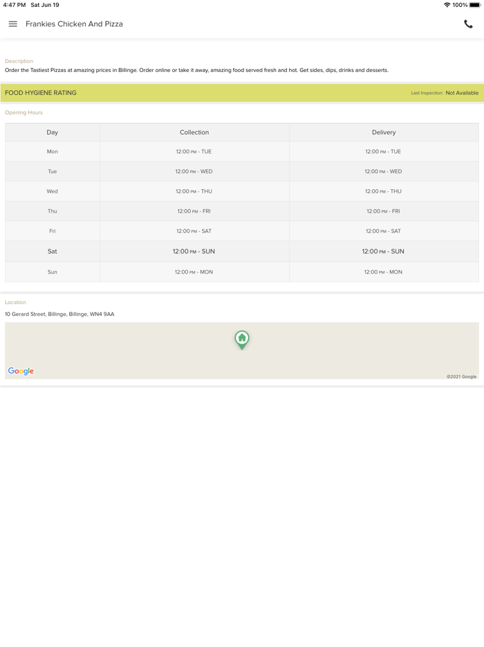 Frankies Chicken And Pizza