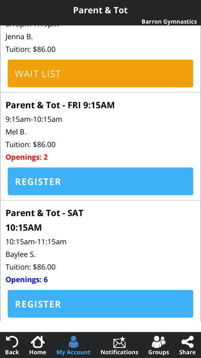 Barron Gymnastics screenshot 4