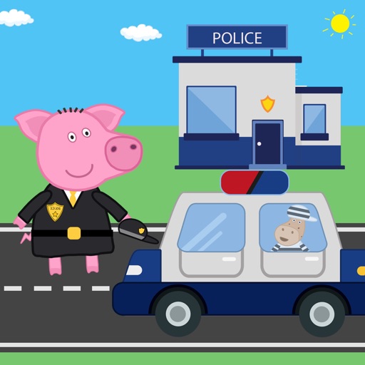 Bob the Policeman : Police car Chase Rebbery & pig icon