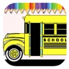 Coloring Book School Bus Game For Kids Edition