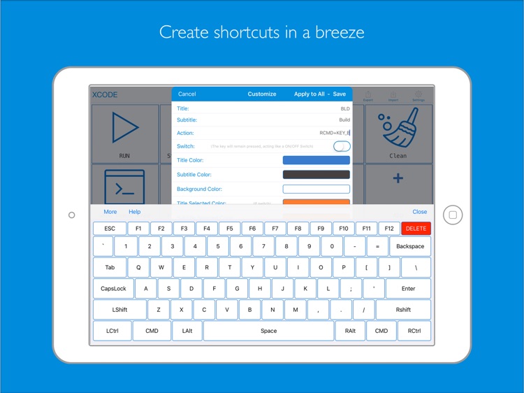 TouchBoard - Visual shortcut ninja