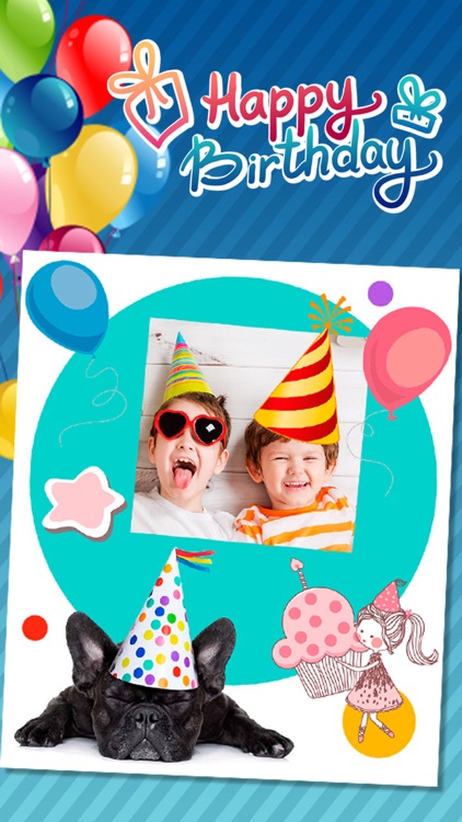 Birthday greeting cards & stickers – Photo editor
