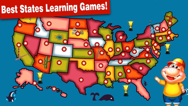 Fifty States and Capitals Learning Games for Kids(圖1)-速報App