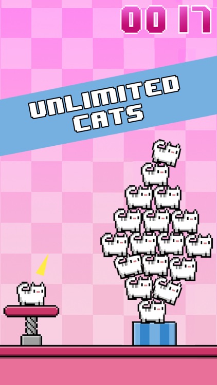 Cat-A-Pult: Endless stacking of 8-bit kittens screenshot-3