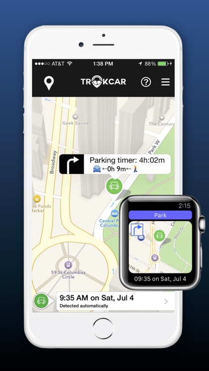 TrakCar - Find Where & for How Long You Parked Car