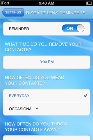 EyeMinder™ Contact Lens Reminder screenshot 4