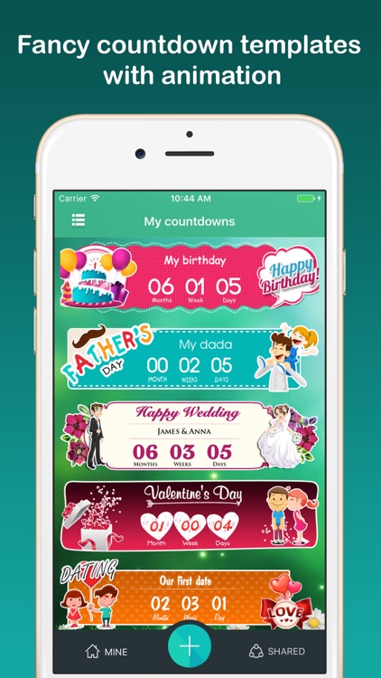 Countdown sticker - Fancy countdown widget & timer