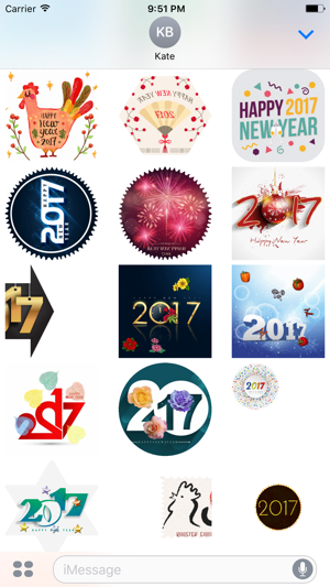 Happy New Year all GIF stickers for iMessage(圖1)-速報App