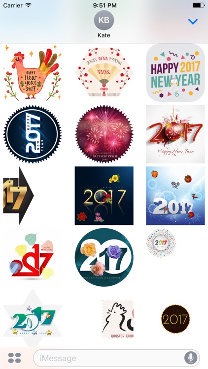 Happy New Year all GIF stickers for iMessage