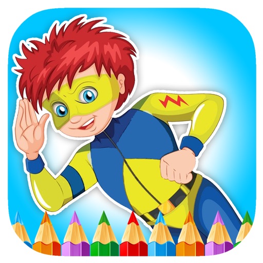 Draw Page Superhero Mask Coloring Games Version iOS App