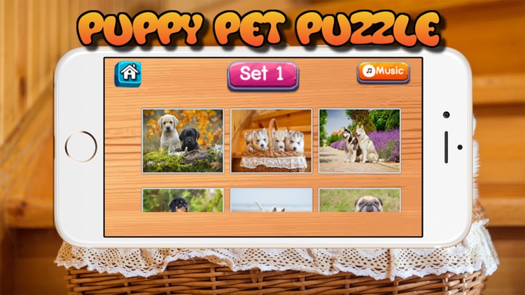 Puppy Pet Jigsaw Puzzle Cute Dog Animal Kids Games