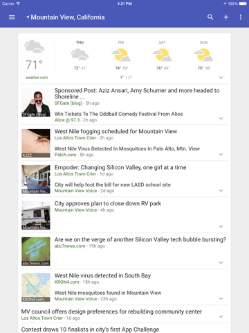Скриншот из Google News & Weather