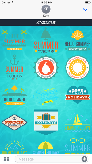 Summer - Sticker Pack for iMessage(圖5)-速報App