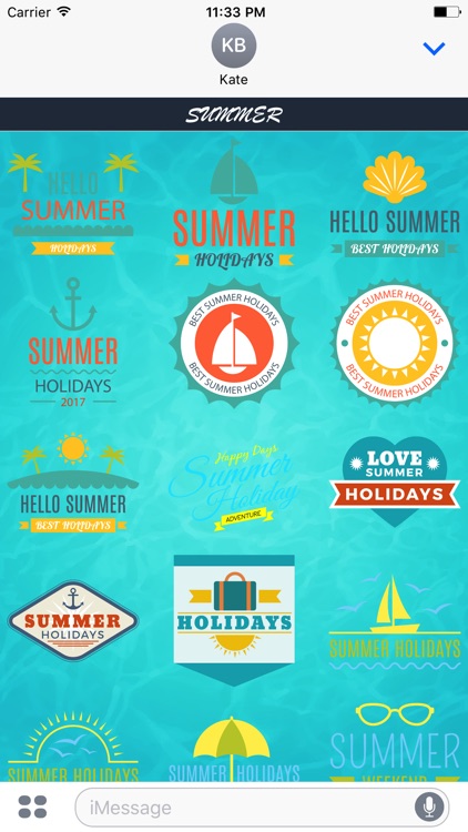 Summer - Sticker Pack for iMessage screenshot-4