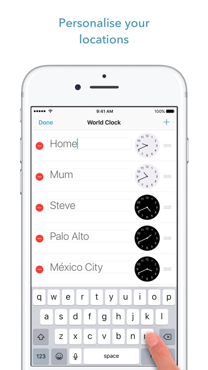World Clock Time Widget - For Timezones