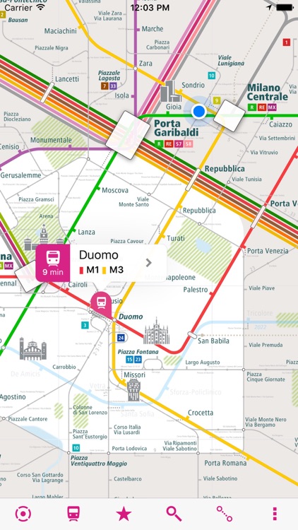 Milan Rail Map