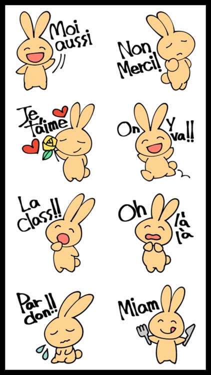 French Bunny Stickers screenshot-4