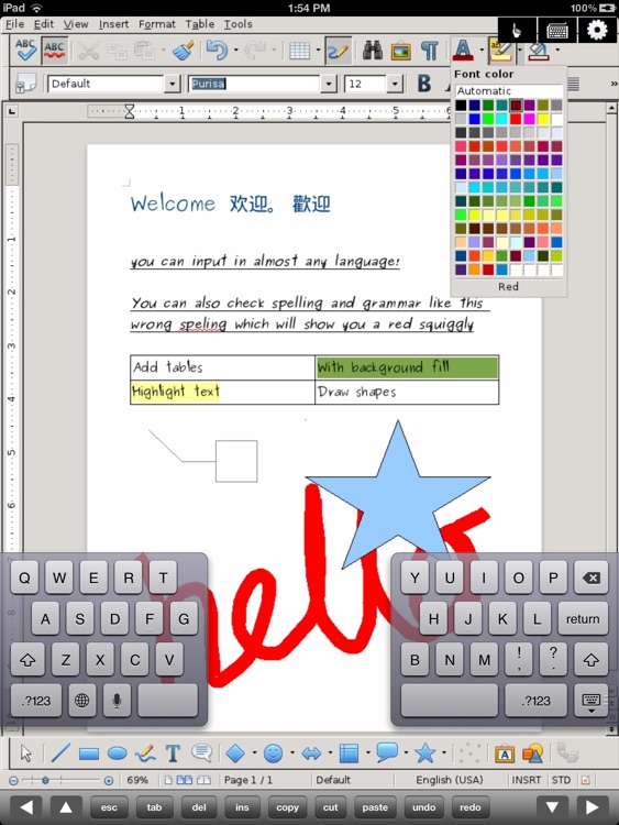 Open Word- Edit Microsoft Office Document for iPad screenshot-1