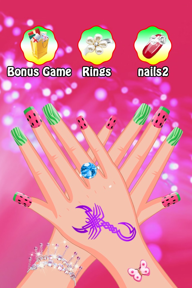 Princess Nail Spa Salon Beauty Fashion Girls Games screenshot 2