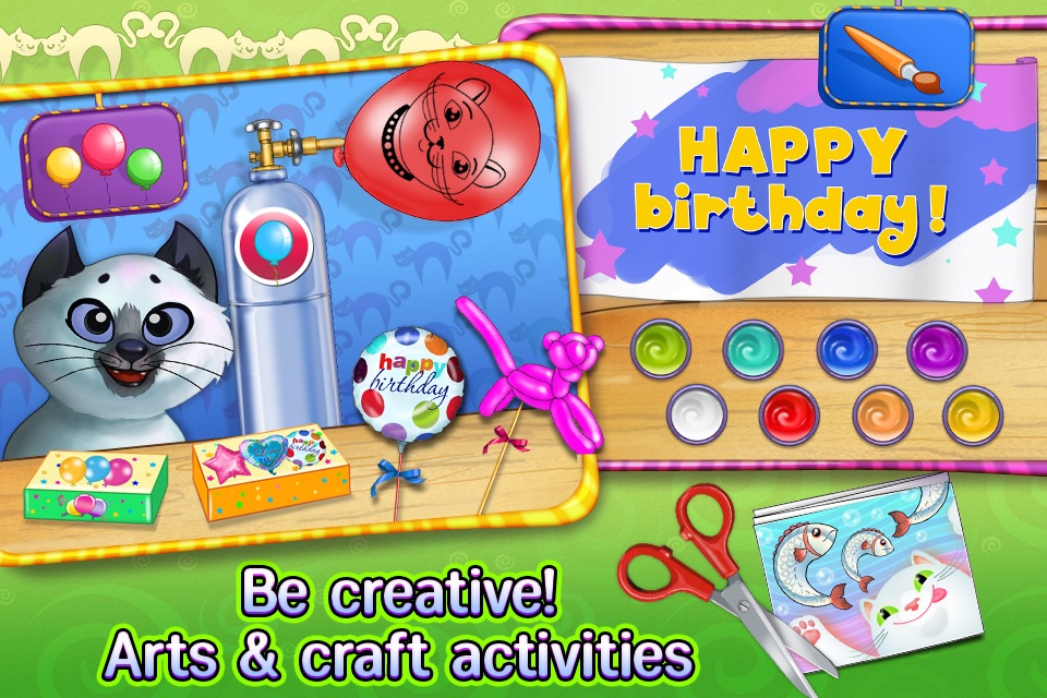 Kitty Cat Birthday Surprise: Care, Dress Up & Play screenshot 3