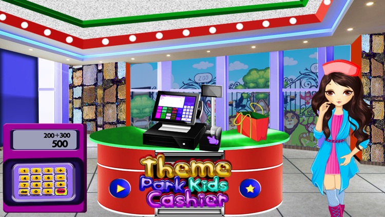 Theme Park Kids Cashier – Cash Register Games