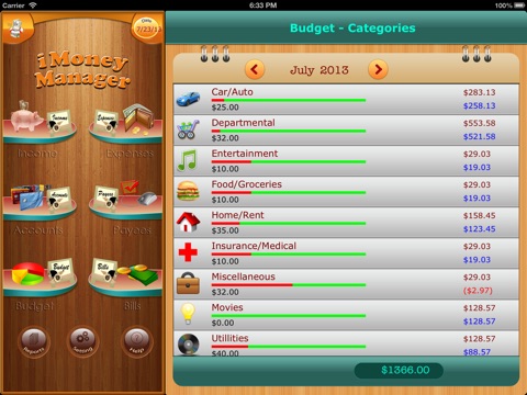 Home Budget Manager HD for iPad screenshot 2