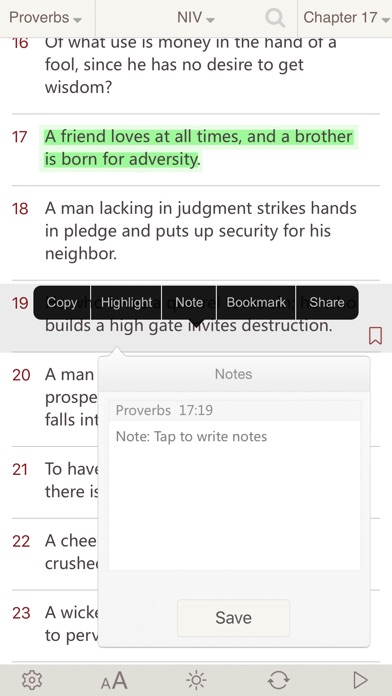 NIV Bible. screenshot1