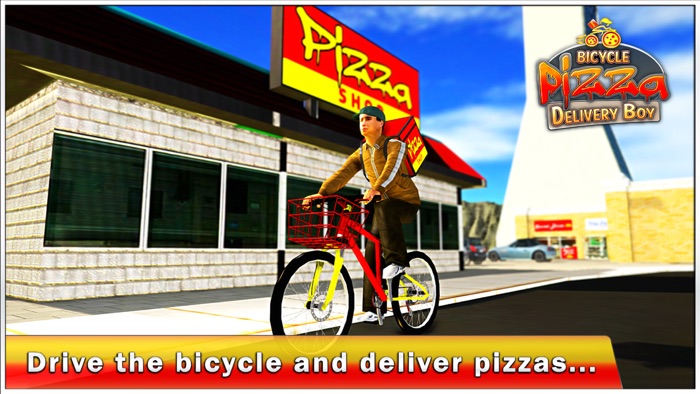 Bicycle Pizza Delivery Boy  Riding Simulator
