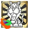 Family Tigers Color Game For Kids