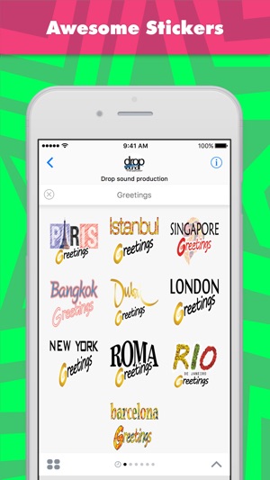 Greetings stickers by drop sound(圖1)-速報App