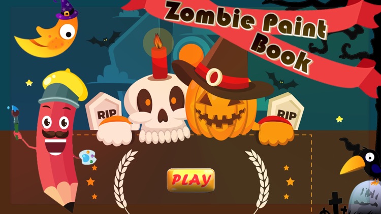 Zombie Paint Book - Zombie catchers painting game