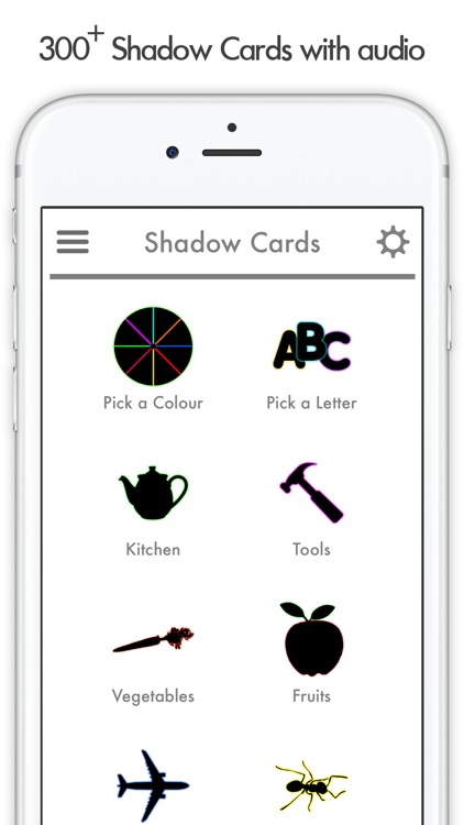 Shadow Flash Card Learning Fun