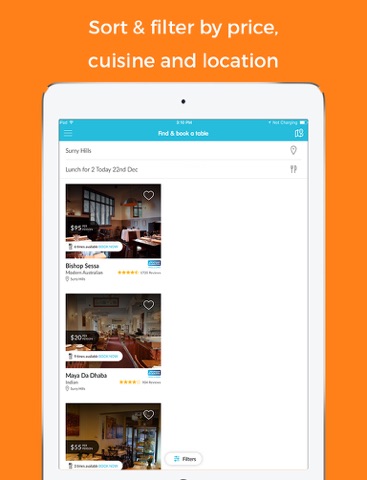 Dimmi Online Restaurant Reservations screenshot 2