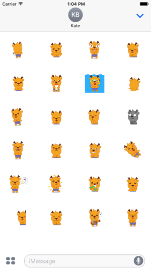 Animated Cute Deer Stickers For iMessage