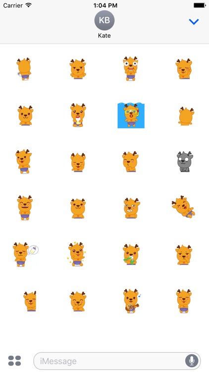 Animated Cute Deer Stickers For iMessage