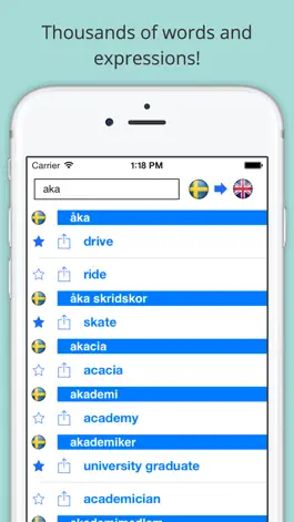 Game screenshot Offline English Swedish Dictionary: Engelsk Ordbok hack