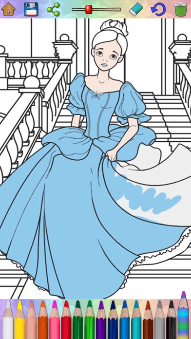 Fairy princess coloring book pages for kids screenshot 3