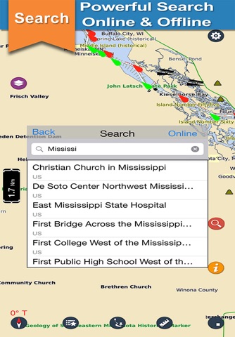 US Rivers GPS offline nautical chart for boaters - náhled