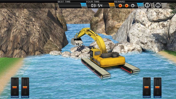 Amphibious Excavator Crane & Dump Truck Simulator screenshot-4