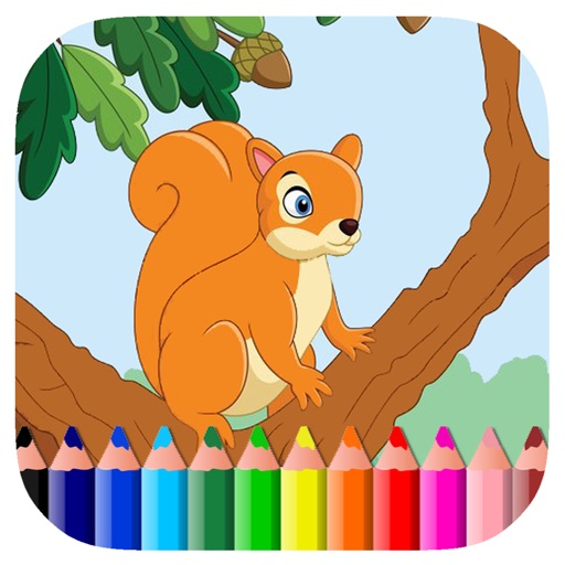 Draw Page Chipmunk Coloring Game Free Education Icon