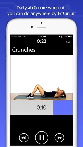 Game screenshot Ab & Core Daily Workout Trainer by FitCircuit mod apk