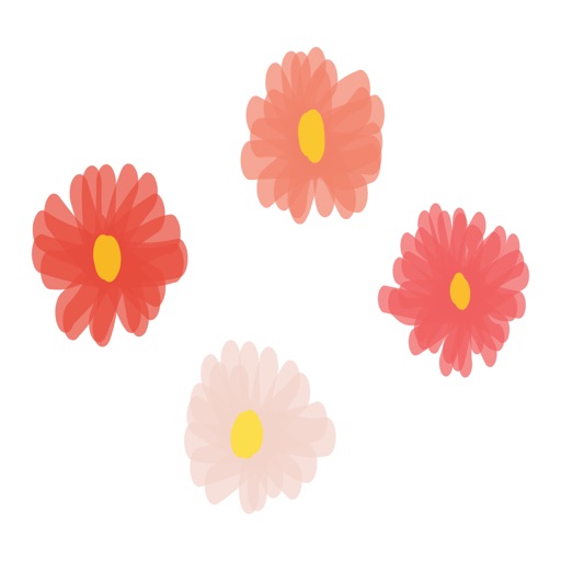 Flower stickers for iMessage - photo emoji flowers