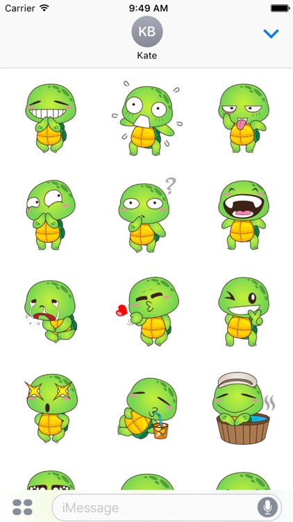 Pura the funny turtle for iMessage Sticker