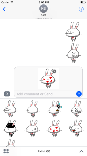 Rabbit QQ - Stickers - Emoji - Emoticons(圖1)-速報App