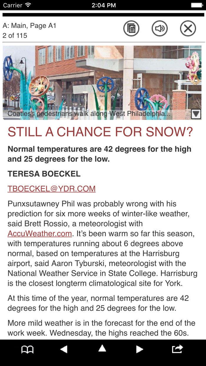 York Daily Record Print