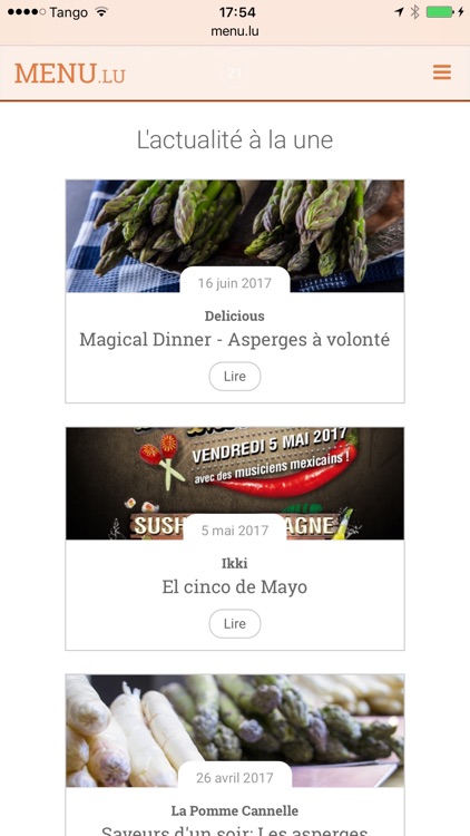 Menu.lu WebAPP