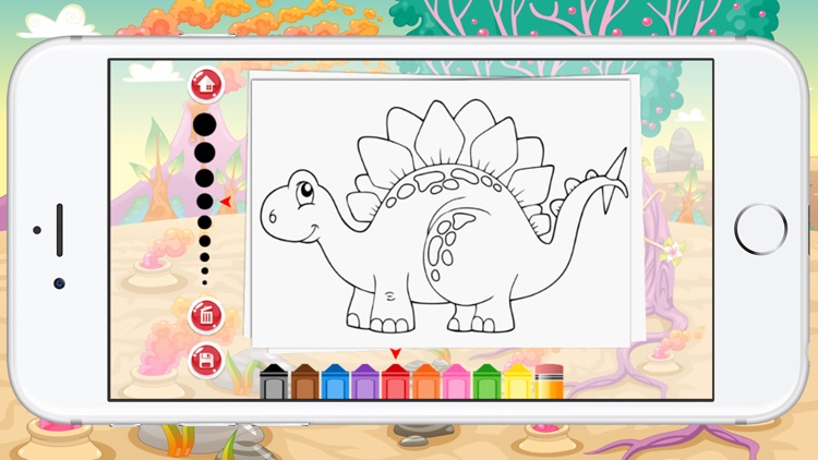 Dinosaur Coloring Page For Kids Game screenshot-4