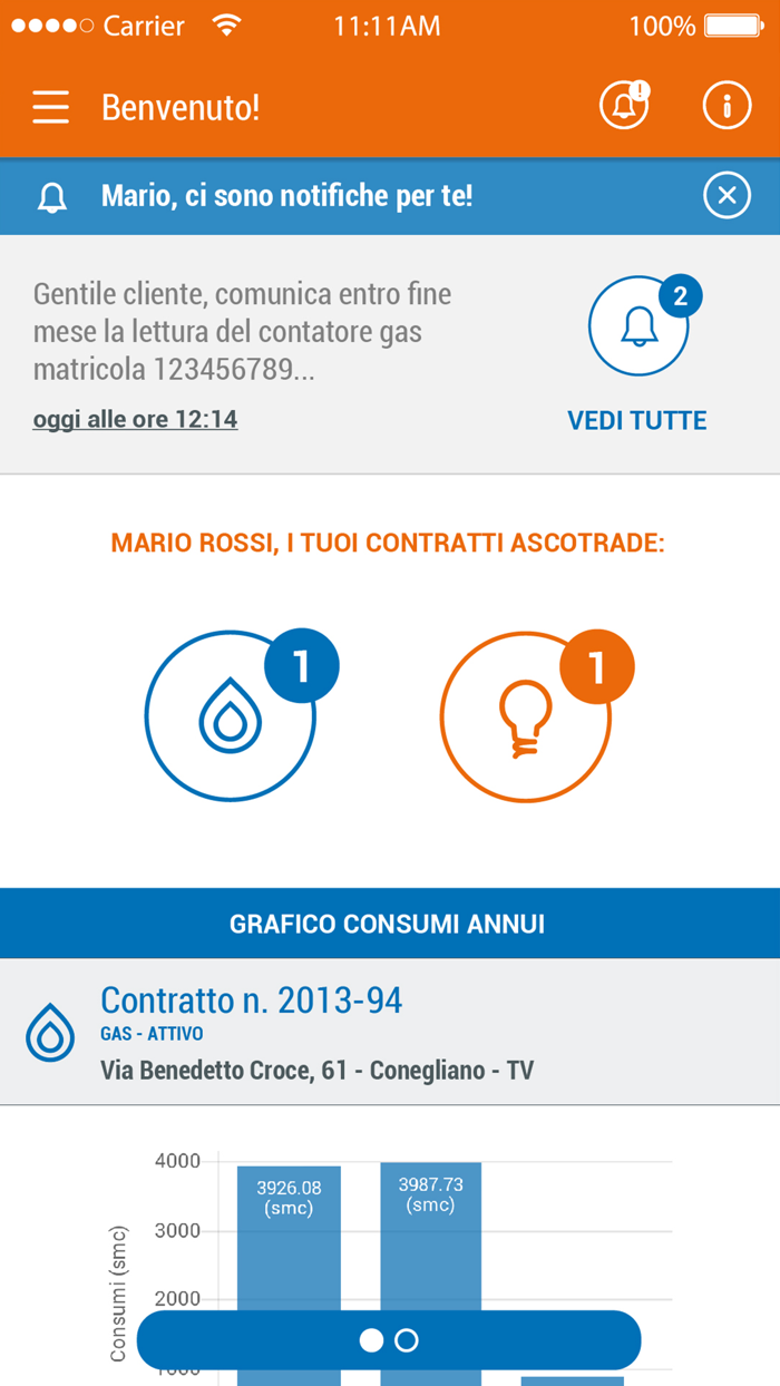 VeritasEnergia App gas e luce