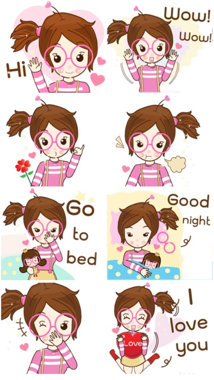 Student Girl Stickers! by Ayan Nurmaganbetov