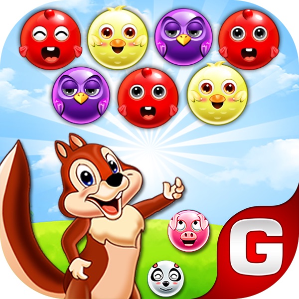 BUBBLE SHOOTER SQUIRREL BIRD DELUXE-POP MATCH 3